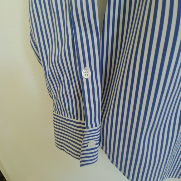 Theory🌺Leland stretch cotton striped shirt - Picture 4 of 5